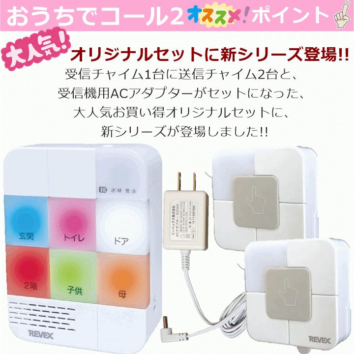 ナカバヤシ 2か所呼び出し受信セット(受信機1台+送信機2台）(おうちで