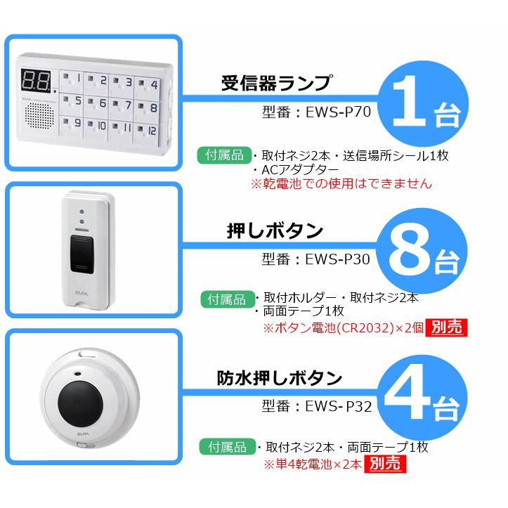 ELPA 【平日15時まで即日出荷】ELPA 12か所呼び出し受信チャイム ELPA 【平日15時まで即日出荷】ELPA 12か所呼び出し受信チャイム