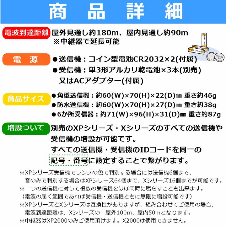 【平日15時まで即日出荷】届いてすぐに使える[受信機3・送信機6・ACアダプター3](XP1710B25)(XP1700)×2(XP10A/XP10B)×4(X0505)×2｜zengozen-yafoo｜09