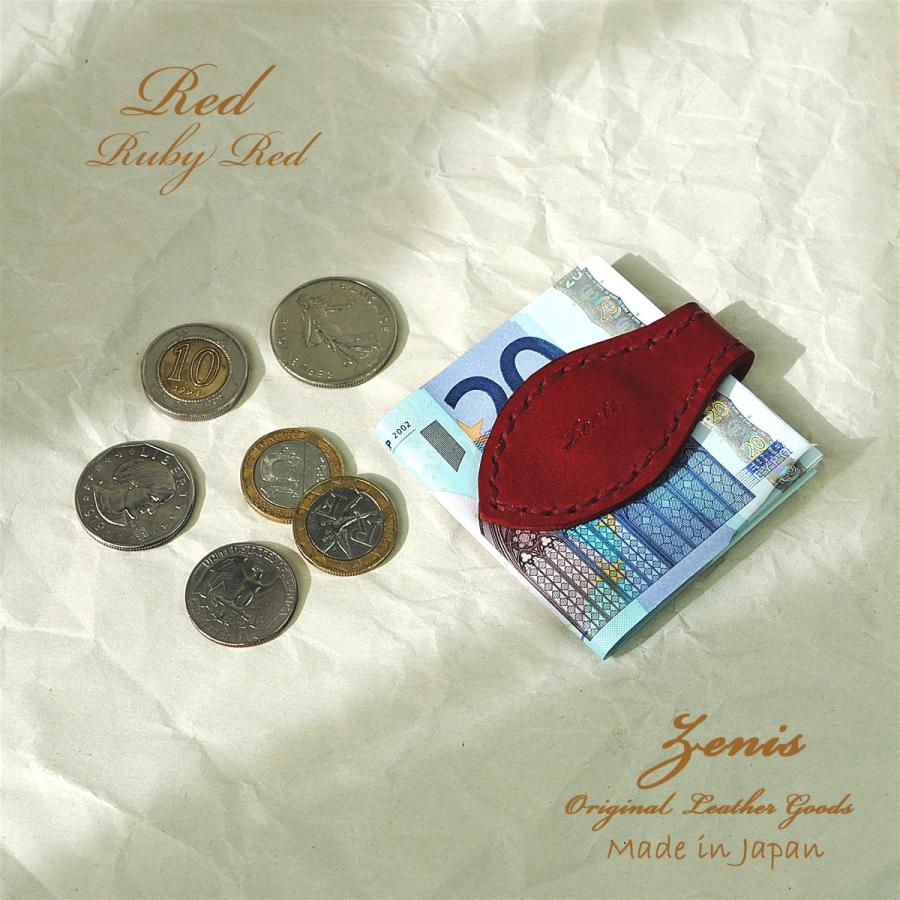 マネークリップ レディース 本革 革 日本製 手縫い レザー