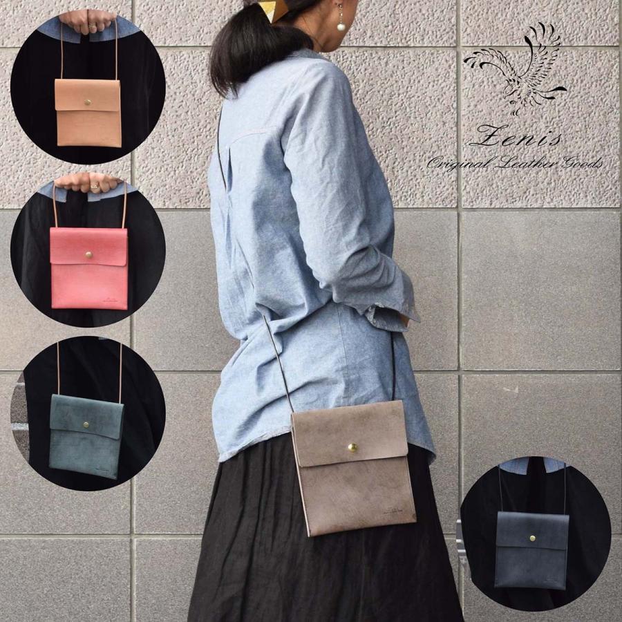 Zenis Original Leather Goods スマホショルダー サコッシュバック 本