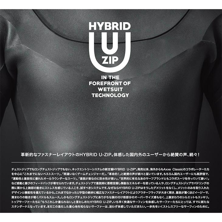 即納 AXXE Classic：HYBRID U-ZIP 5/3mm セミドライ メンズ 既製サイズ エントリーモデル 寒冷地でも暖か ストレスフリー アックスクラッシック｜zenithgaragesurfplus｜02