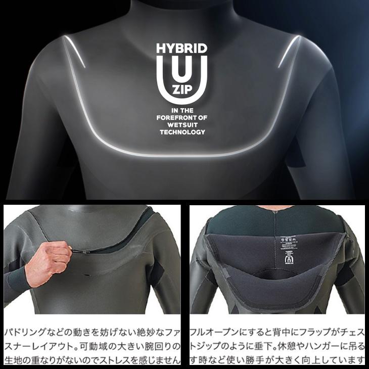 AXXE CLASSIC HYBRID U ZIP フルスーツ Mサイズ Axxe Classic hybrid u zip 4×3フルスーツ | Kiaora Surf&Adventure