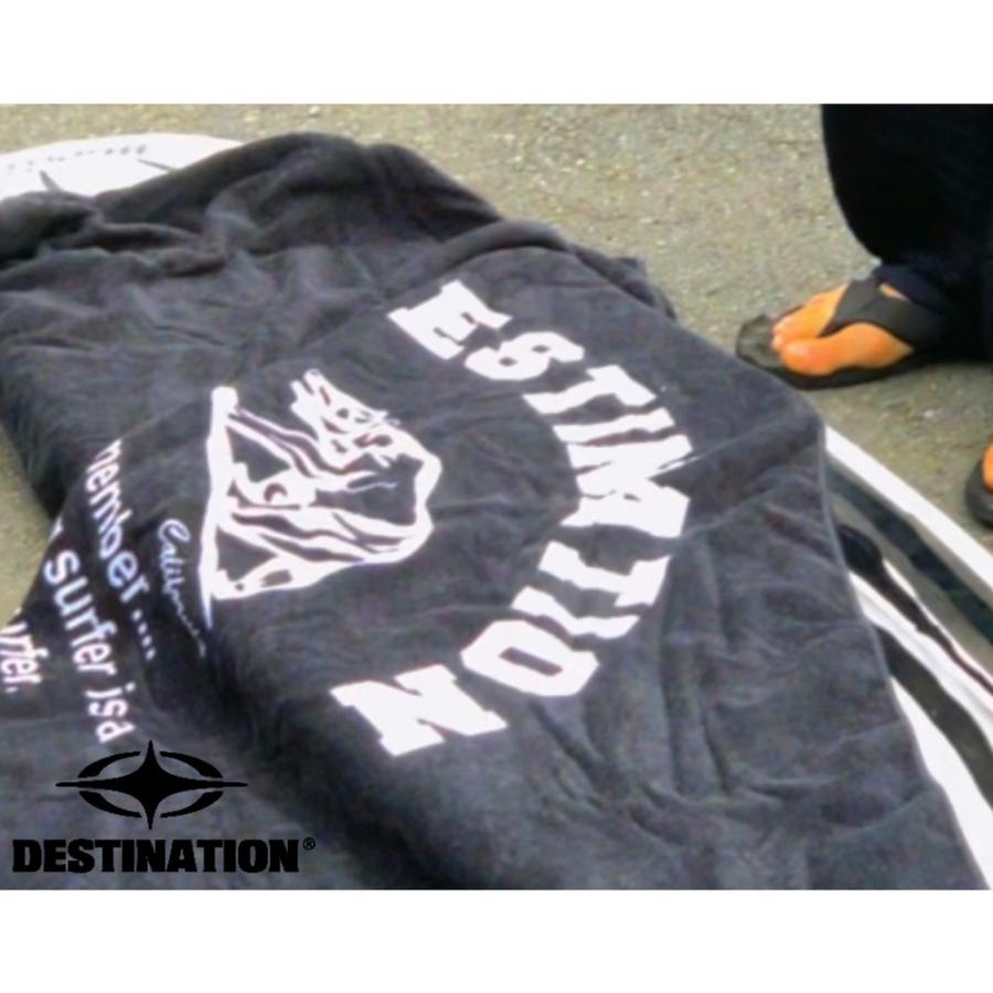 DESTINATION：ビーチタオル カリフォルニア州旗デザイン 砂がつき