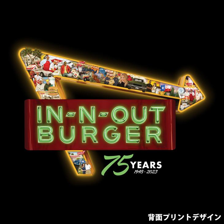 IN-N-OUT BURGER：US直輸入 2024 75th ANNIVERSARY T-SHIRT California ブラック 半袖 ロゴ Tee イネナウト ハンバーガー Tシャツ |  | 01