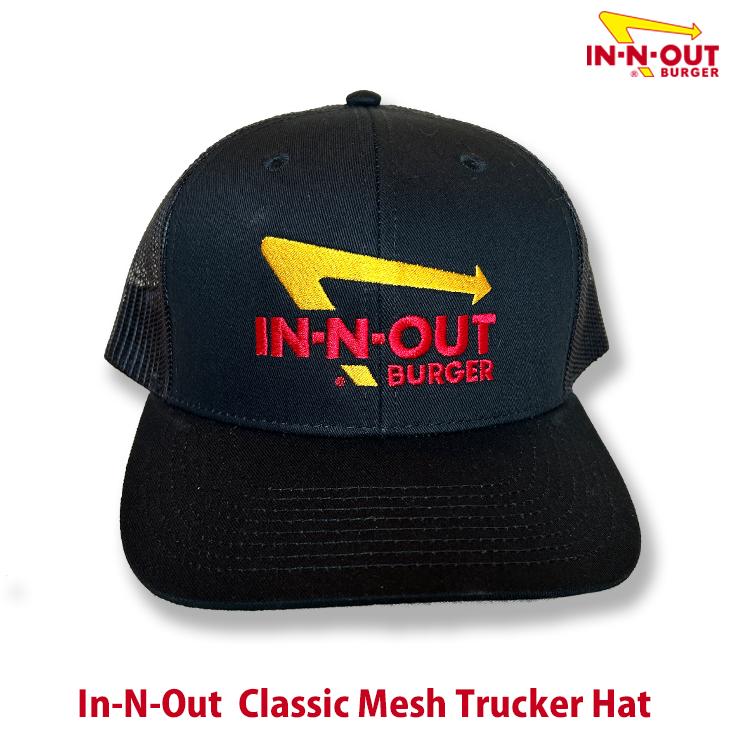 IN-N-OUT BURGER：US直輸入 Classic Mesh Trucker Hat California ブラック トラッカーキャップ イネナウト ハンバーガー キャップ |  | 01