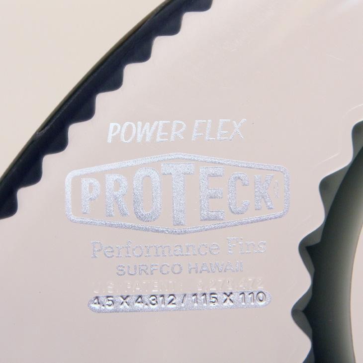 PROTECK：ケガをしにくいソフトエッジフィン POWER FLEX 4.5 3fins FCSプラグ対応 M-size プロテック トライフィン スラスター パワーフレックス｜zenithgaragesurfplus｜05