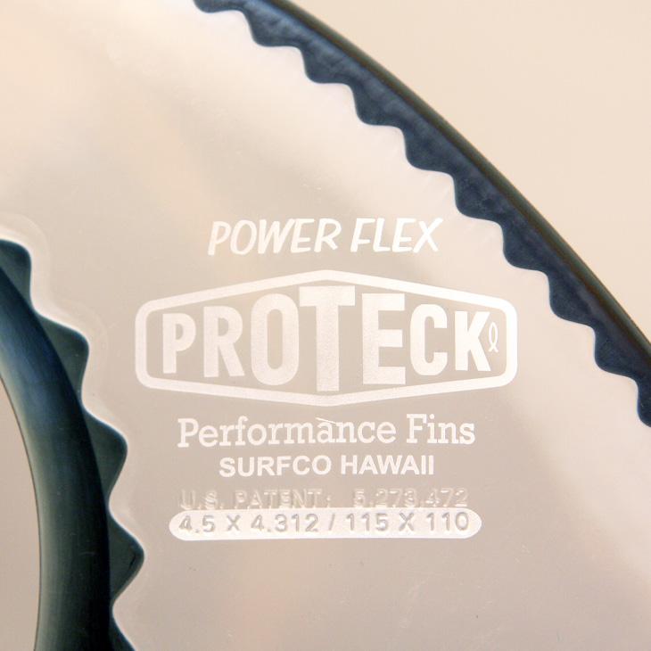 PROTECK：ケガをしにくいソフトエッジフィン POWER FLEX 4.5 3fins FUTUREプラグ対応 M-size プロテック トライフィン スラスター フューチャーフィン｜zenithgaragesurfplus｜05