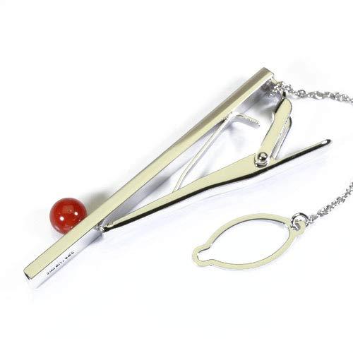 血赤珊瑚 ネクタイピン 丸玉 メンズ 無染色 SANSUI ネクタイピン 丸玉 メンズ 無染色