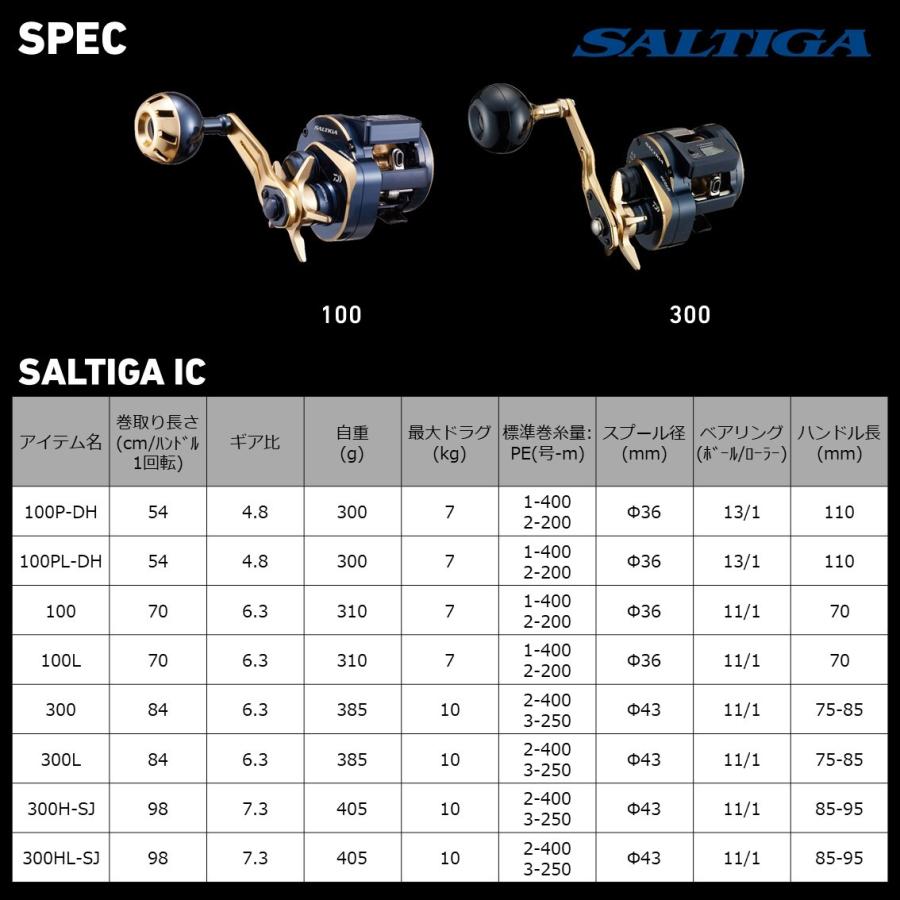DAIWA（ダイワ） 21ソルティガ IC 100L カウンター付リール : つり具の