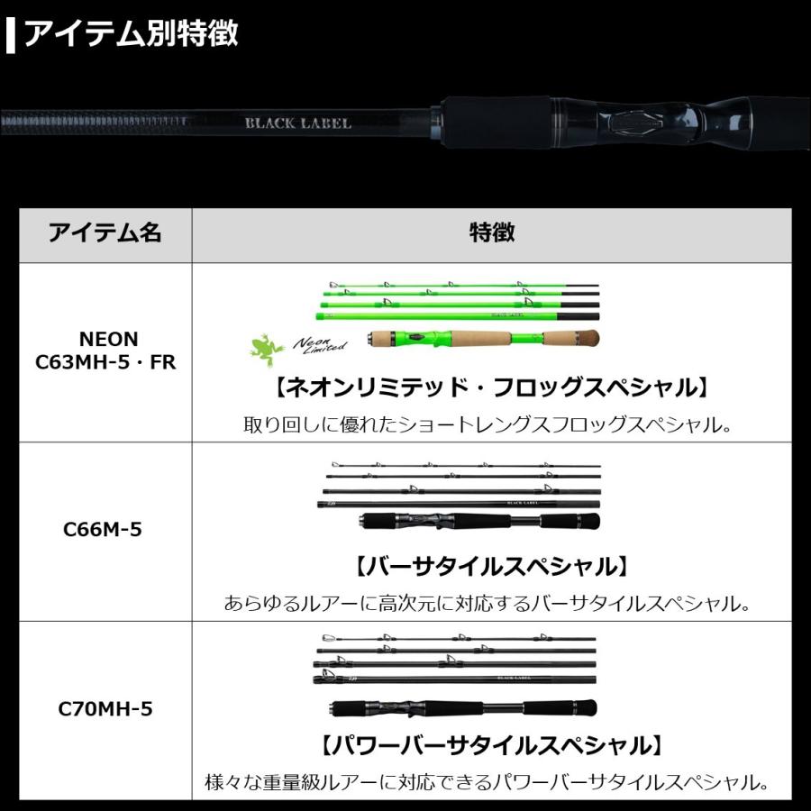 ダイワ ブラックレーベル トラベル NEON C63MH-5・FR｜zeniya-tsurigu｜05