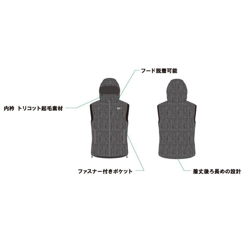 DAIWA（ダイワ） 防寒 フーディーダウンベスト DJ-5106 : つり具の銭屋