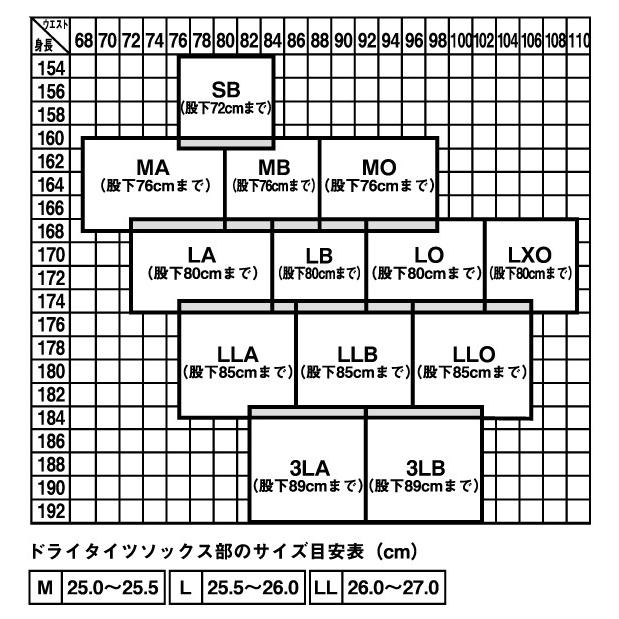 ダイワ ドライタイツ DD-4000V35（ソックス先割）｜zeniya-tsurigu｜05