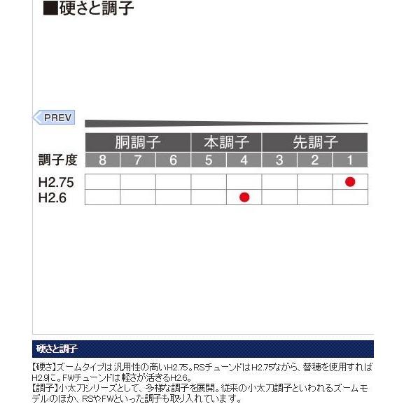 シマノ 鮎竿 スペシャル小太刀(こだち) H2.75 75-80ZY / 送料無料｜zeniya-tsurigu｜03