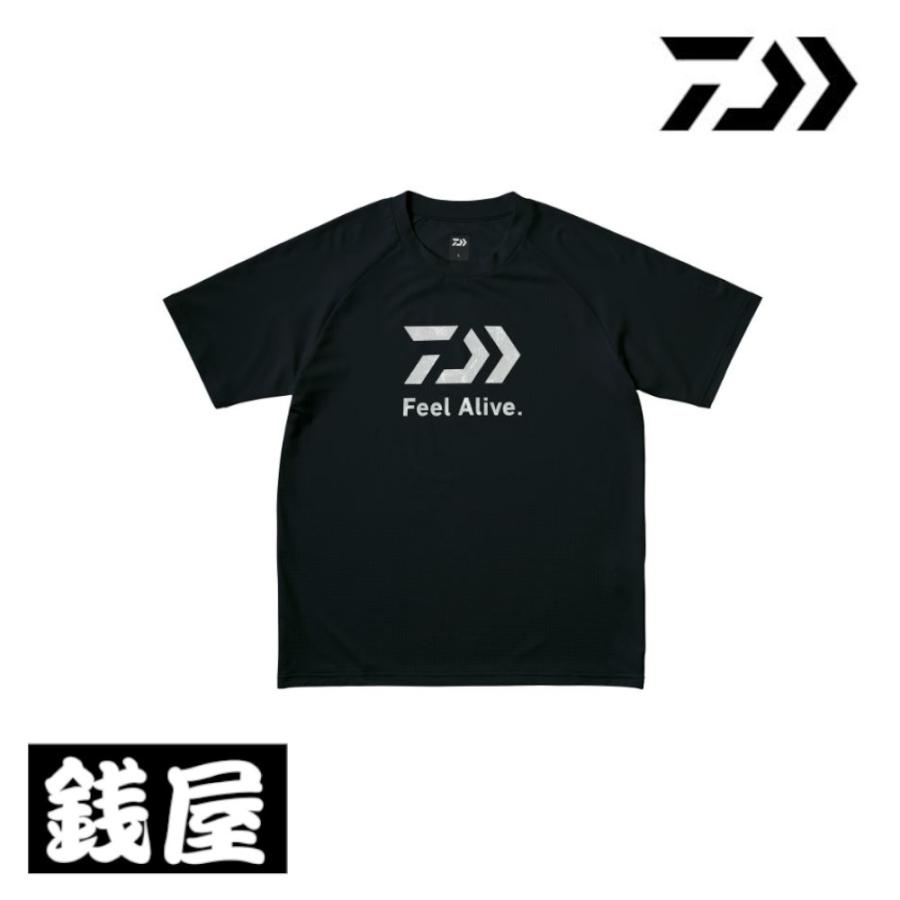 Daiwa ブラック Tシャツ サングラス キャップ付き DAIWA（ダイワ） DE-3925 Feel Alive. ドライTシャツ ブラック XL