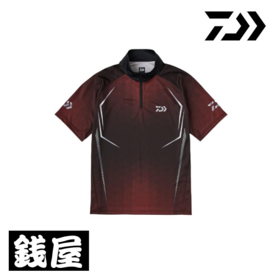 DAIWA（ダイワ） ショートスリーブハーフジップシャツ DE-7625 レッド