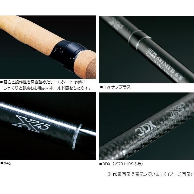 ブラックレーベルプラス　バスロッド DAIWA（釣り） ダイワ ブラックレーベル プラス 701HRS