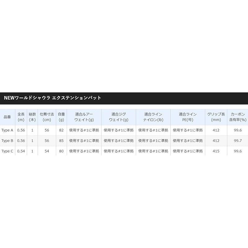 シマノ シマノ 18ワールドシャウラ エクステンションバット シマノ シマノ 18ワールドシャウラ エクステンションバット