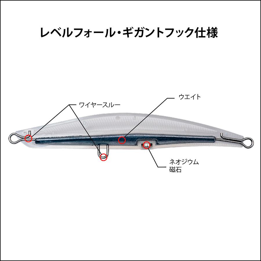 PALMSパームス ギグギガントGIG GIGANT １２０Sシンキング４７g PALMS パームス ギグギガントフック レベルフォール 120mm 47g / PALMS