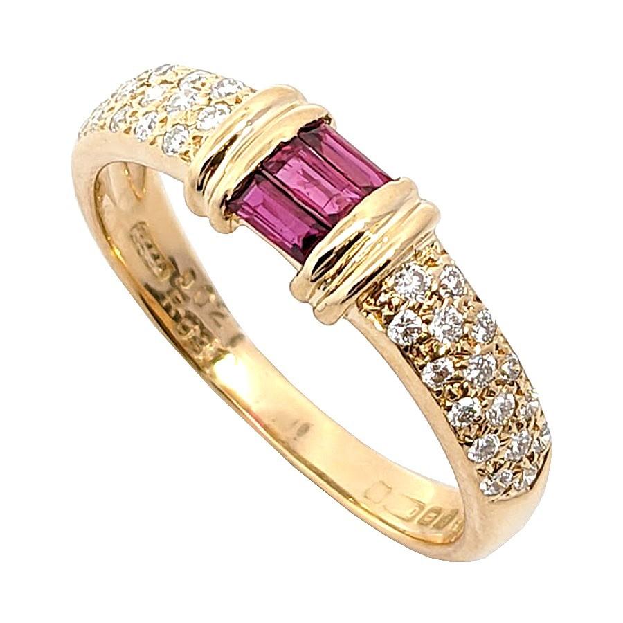 K18 ルビー×ダイヤモンド リング : ぜに屋本店ヤフーショッピング店