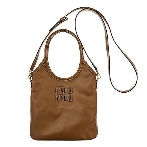 MIUMIU ミュウミュウ アイビー レザー ハンドバッグ 5BA281 : ぜに屋