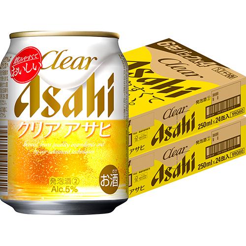 48本 缶ビール まとめ売り 飲み比べ クリアアサヒ マルエフ B アサヒ クリアアサヒ 250ml×24本 2ケース（48本） 発泡酒 ビール類 u