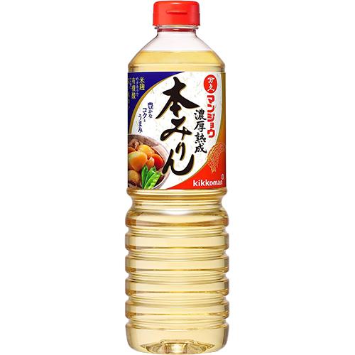 キッコーマン マンジョウ 濃厚熟成本みりん 1Lペットボトル 1000ml×12