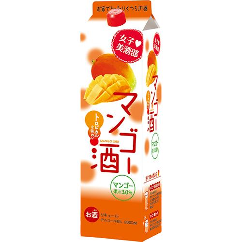 中国醸造 女子美酒部 マンゴー酒 2Lパック 2000ml×6本 1ケース u-yu