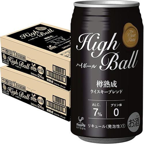 富永貿易 神戸居留地ハイボール 340ml×24本 2ケース（48本） u-yu : 酒