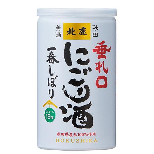 北鹿 垂れ口一番しぼり にごり缶 180ml×30本 1ケース 秋田 u-sa : 酒の
