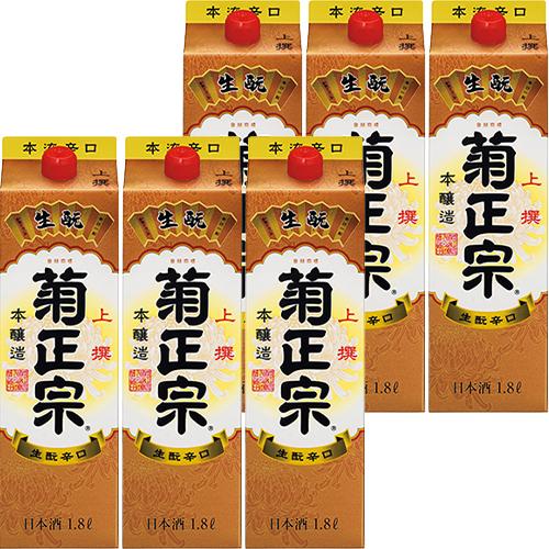 菊正宗 上撰 本醸造 1.8Lパック 1800ml×6本 1ケース 日本酒 u-yu