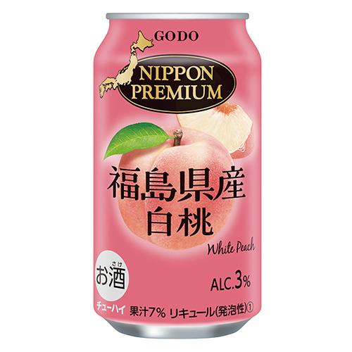 合同酒精 NIPPON PREMIUM 福島県産白桃 350ml×24本 2ケース（48本