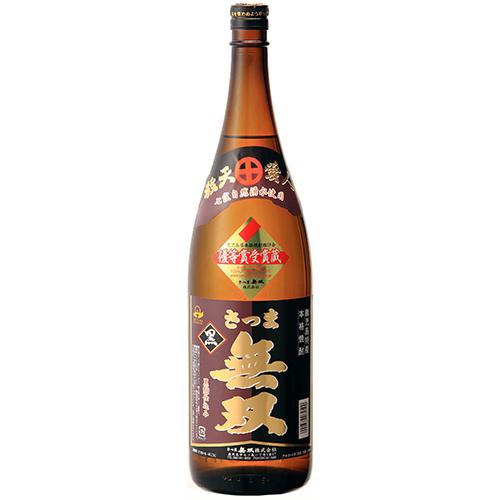 さつま無双 芋焼酎 黒ラベル 25度 1.8L瓶 1800ml u-yu : 酒のZenjin