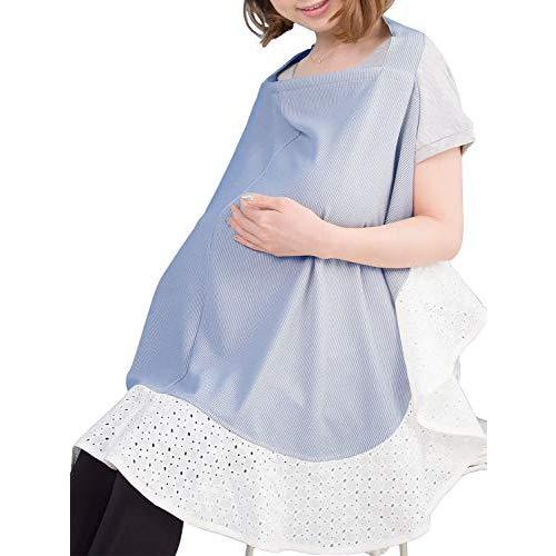 激安ブランド Sweet Mommy 授乳ケープ 大判 春夏カラーはコットンレースフリル 秋冬カラーはコットン裏地 ポーチ付き ネイビー 売り切れ必至 Nooitmeergrasmaaien Be