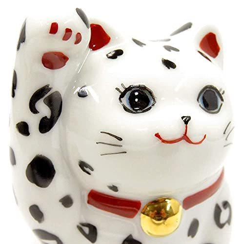 招き猫 置物 九谷焼 右手 招き猫 レオパード 陶器 商売繁盛 アイテム 