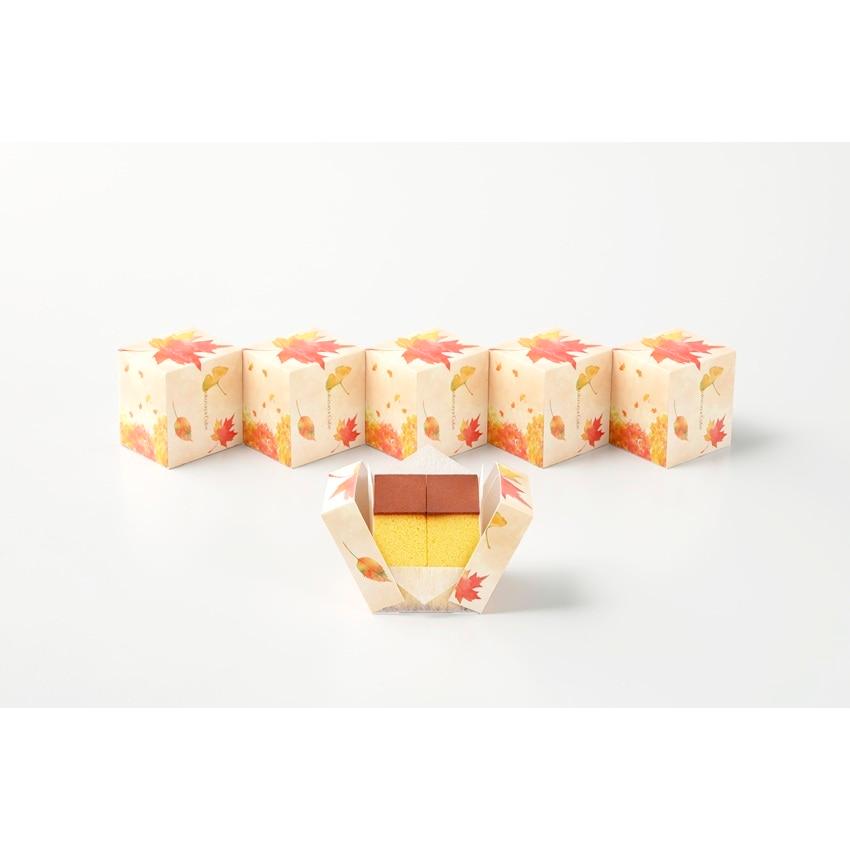 福砂屋 キューブ 楓キューブ 10個入 袋付き 秋 かえで ギフト