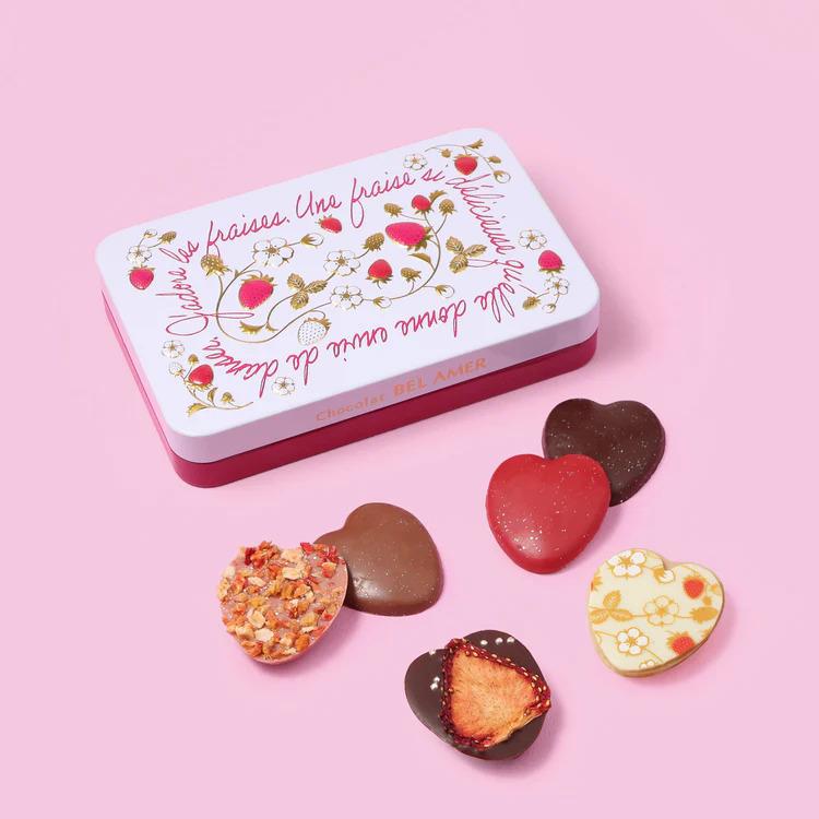 バレンタイン2026 ベルアメール 苺のミニマンディアン 6枚入り 1缶 袋