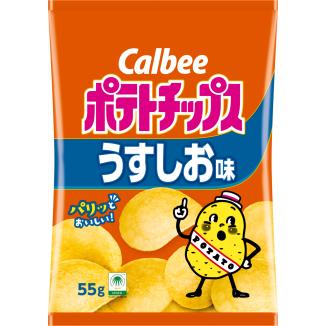カルビー（Calbee） ポテトチップス うすしお味 55g入×16袋 1ケース