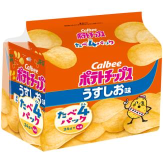 うすしお ポテトチップス うすしお味 たべよんパック 96g（24g入×4袋） 1袋