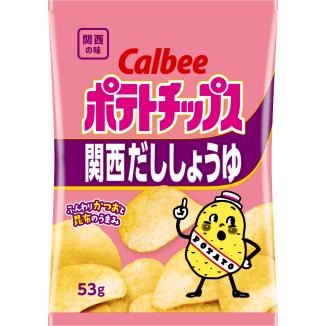 カルビー（Calbee） ポテトチップス 関西だししょうゆ 53g入×12袋