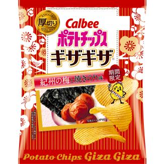 ポテトチップスギザギザ 紀州の梅と焼きのり味 58ｇ入 １２袋 １ケース カルビー 株 ４ケースまで１個口送料でお届けが可能です 善野菓子店 Yahoo ショップ 通販 Yahoo ショッピング
