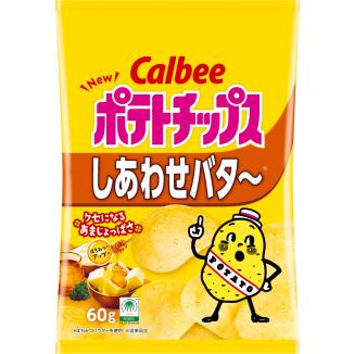 カルビー（Calbee） ポテトチップス しあわせバター 60g入×12袋 1
