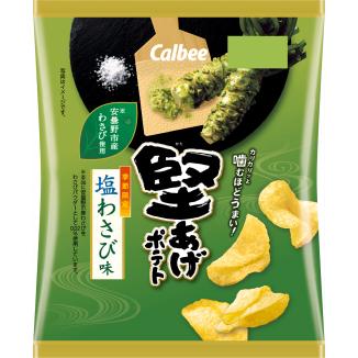 堅あげポテト 塩わさび味 60g入×12袋 1ケース カルビー(株) 【6