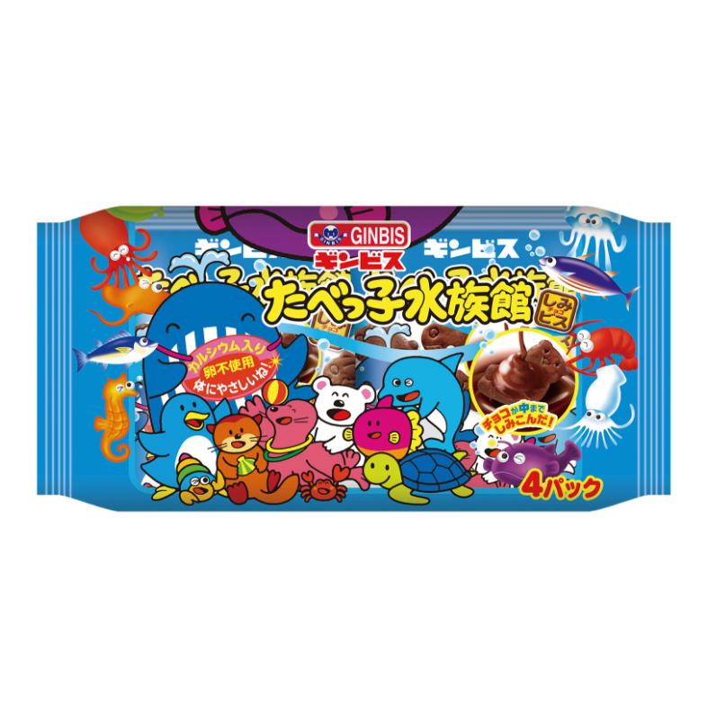 ギンビス たべっ子水族館 4パック 120g（30g×4袋）入 1袋 （株