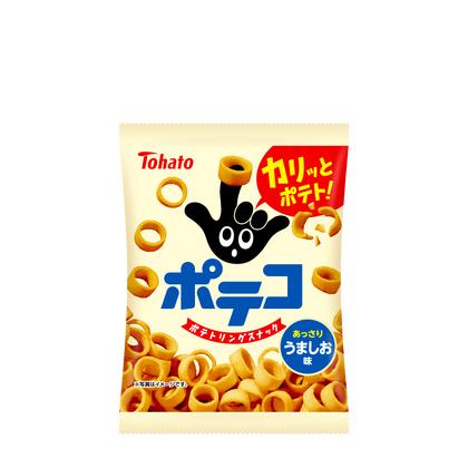 ポテコ出品13冊　8/12 東ハト ポテコ うましお味【小袋】 21g入×28袋入 1ケース （株）東