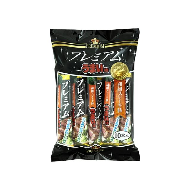 うまい棒 プレミアムうまい棒 和風ステーキ味 10本入 （株