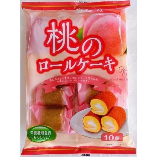 桃のロールケーキ10個入 1袋 (株)山内製菓 : 善野菓子店 Yahoo