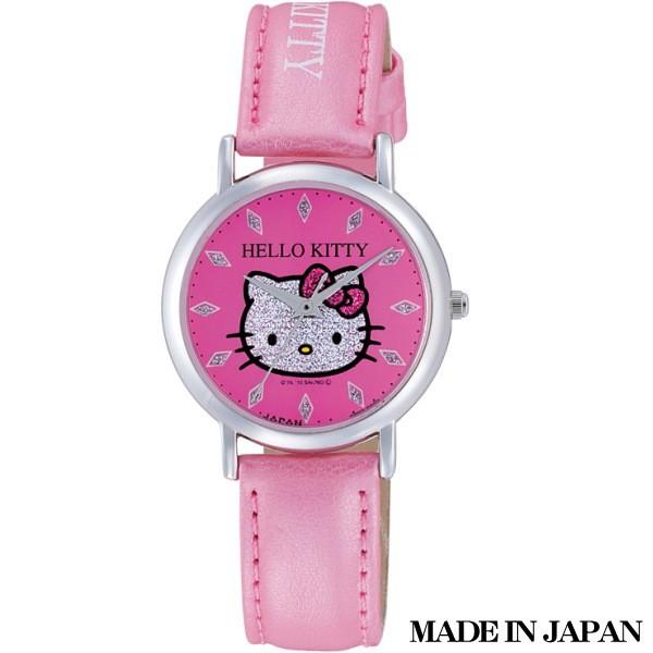 ハローキティ キティちゃん時計 レディス時計 キッズ時計 ピンク 0009Ｎ002 MADE IN JAPAN （日本製）｜zennsannnet
