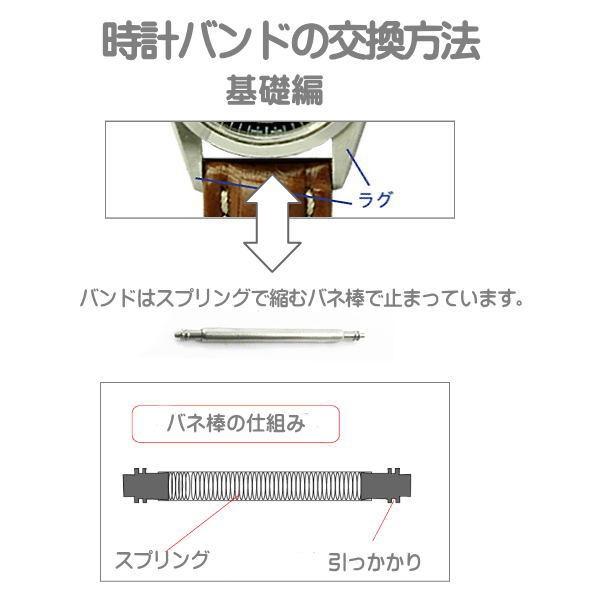 時計ベルト 時計バンド Lサイズ 寸長バンド 時計際幅 12mm 美錠幅 9mm 本ワニサイド 茶 ヘリ返し加工 手作り品｜zennsannnet｜03