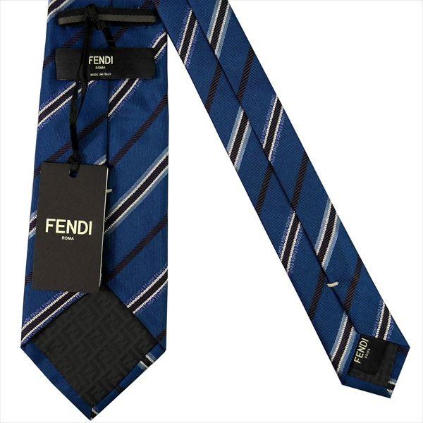 フェンディ ネクタイ FENDI イタリー製 シルク100% ブルー系 4WX-F0RP6｜zennsannnet｜03